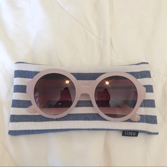 J. Crew Accessories - J. Crew Pink 'Carnival' Round Sunglasses NWOT